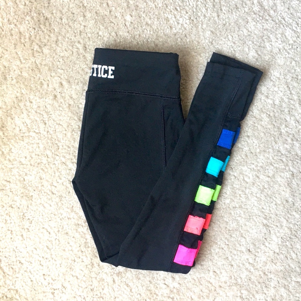 Justice Tights with Mesh Cutouts